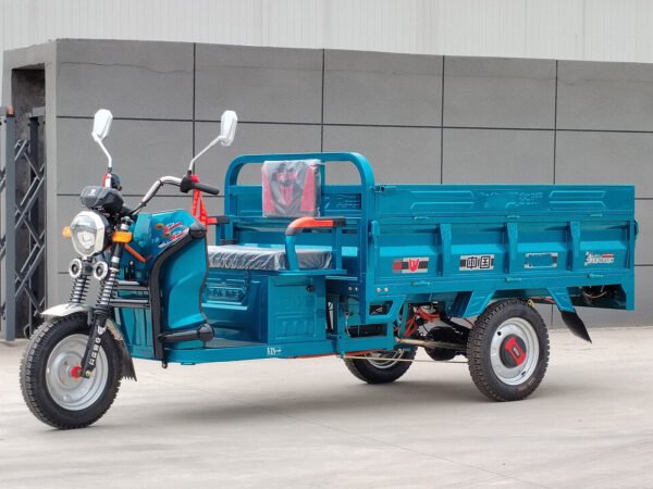 ⁦Hot Sale Blue Electric Cargo Trike – 1000W, 60V, 20AH Battery, 3-Wheeler Electric Tricycle⁩ - الصورة ⁦5⁩